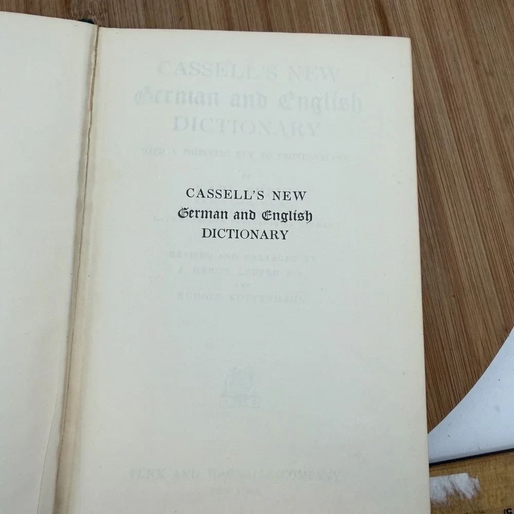 1939 Vintage‎ Blue & Gold Hardcover CASSELL'S NEW GERMAN & ENGLISH DICTIONARY